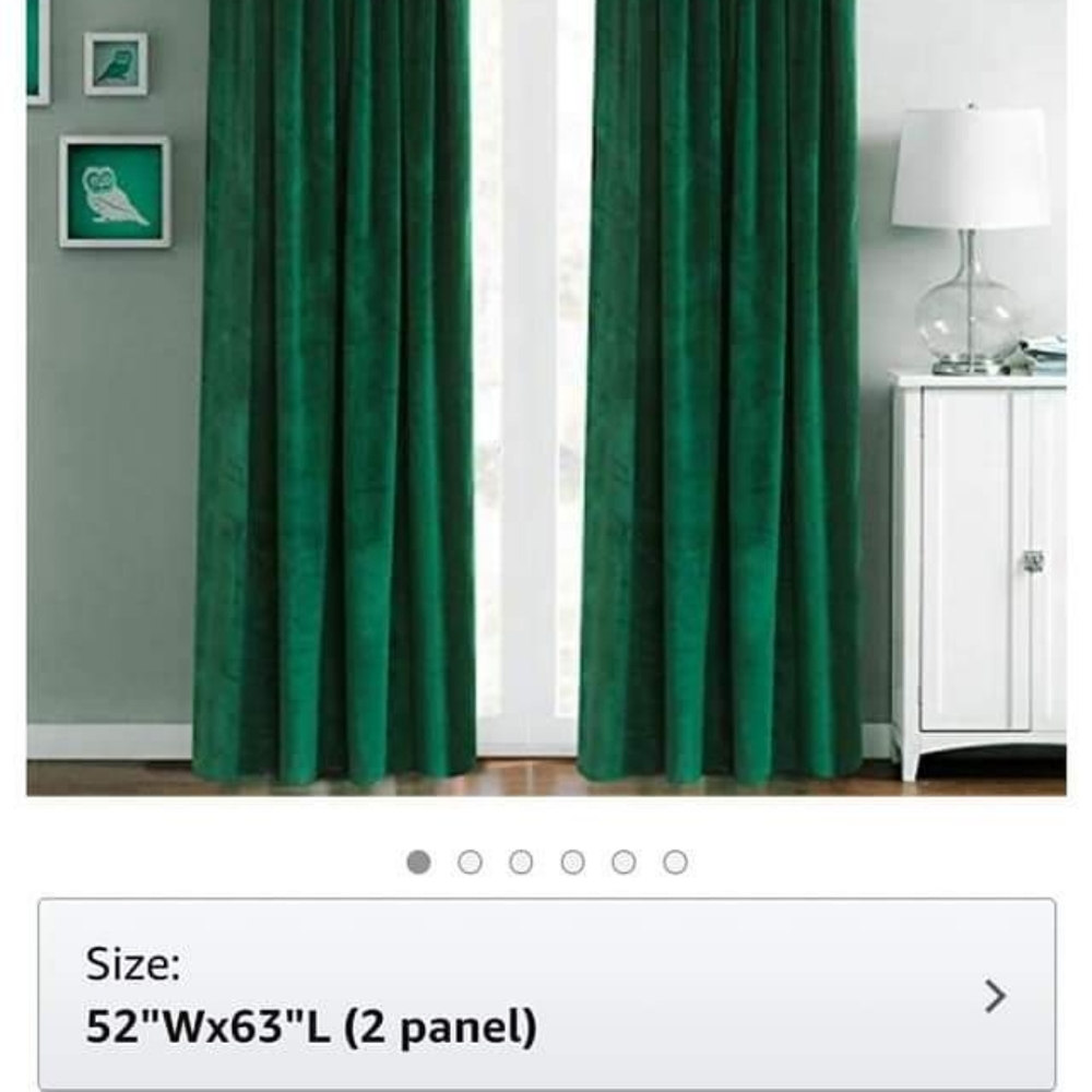 Emerald Green Velvet Blackout Curtains